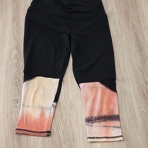 Balance Collection | Soft & Vibrant Tie-Dye and Black Leggings Cottony